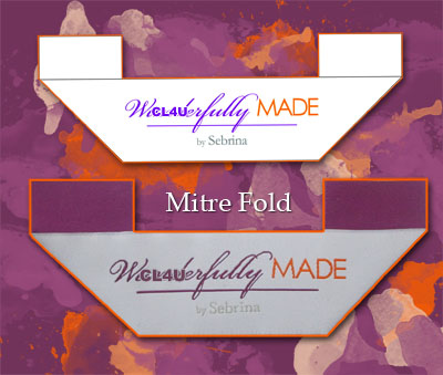 custom mitre fold labels