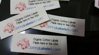 organic cotton printed made in the USA labels 