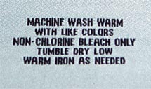 Clothing care labels