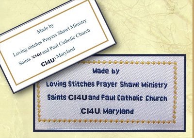 Custom labels for prayer shawls